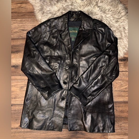 Danier Black Leather Jacket - Picture 2 of 3